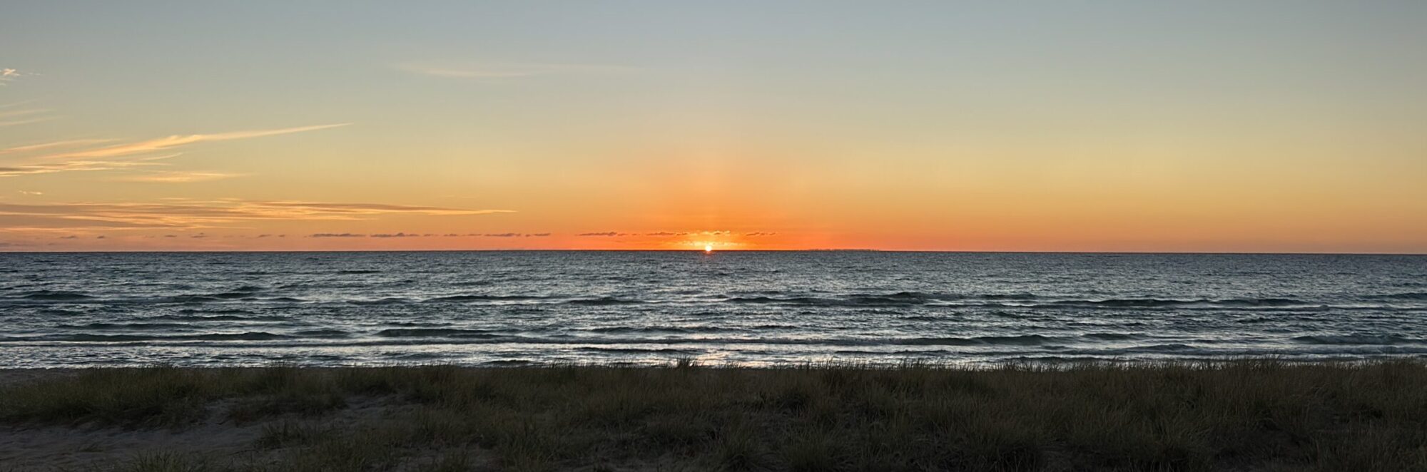 Sunset over the sea